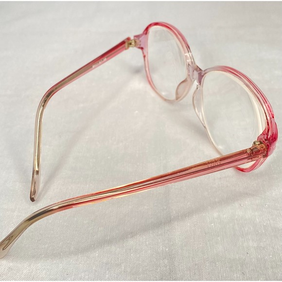 OKO Eyeglasses Translucent Pink Frame Round Lens - Picture 3 of 9